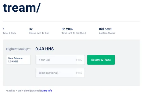 How to Bid on a Handshake Name Auction using Namebase Hero Image