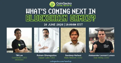 Blockchain In The Game Industry | CoinGecko Virtual Meetup #3 Hero Image