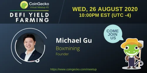 CoinGecko Virtual Meetup Featured Guest: Michael Gu (Founder of Boxmining) Hero Image