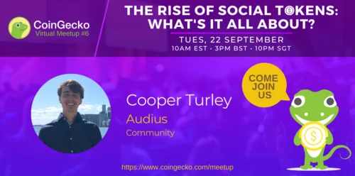 CoinGecko Virtual Meetup Featured Guest: Cooper Turley (Community Lead of Audius) Hero Image