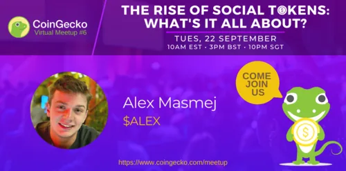 CoinGecko Virtual Meetup Featured Guest: Alex Masmej ($ALEX) Hero Image