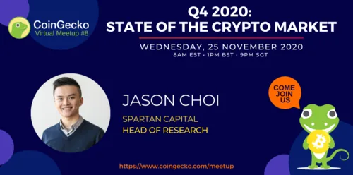 CoinGecko Virtual Meetup Featured Guest: Jason Choi (Head of Research at Spartan Capital) Hero Image
