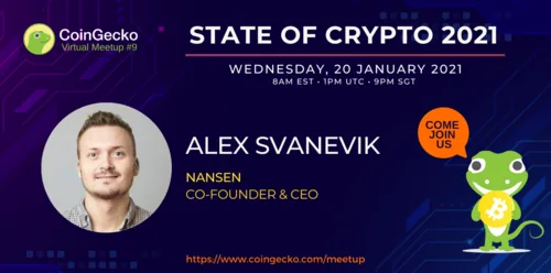 CoinGecko Virtual Meetup Featured Guest: Alex Svanevik (Co-Founder & CEO of Nansen) Hero Image