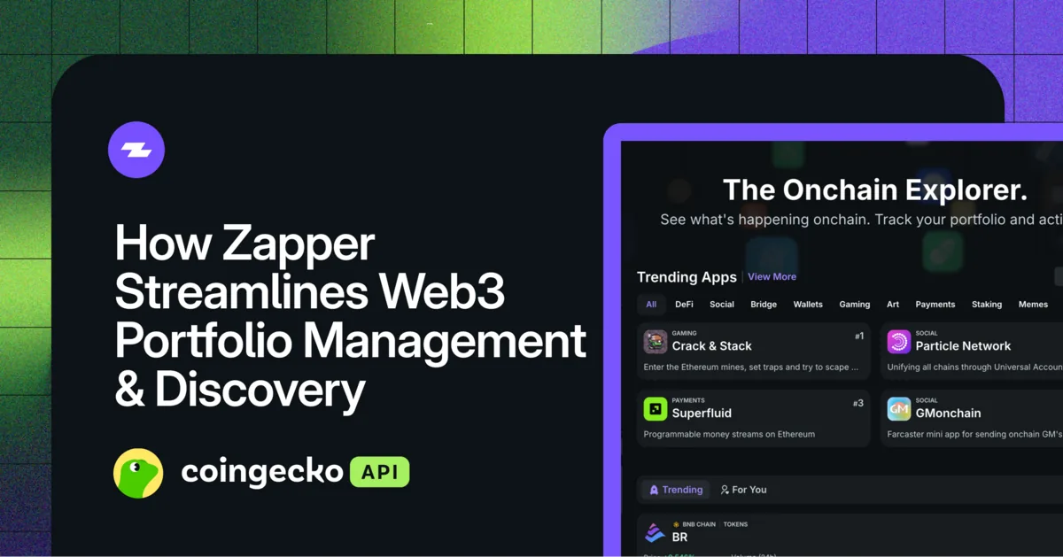 How Zapper Streamlines Web3 Portfolio Management and Discovery Hero Image