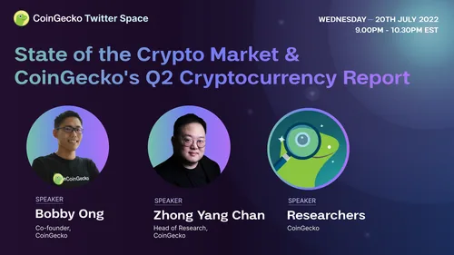 [Twitter Space] State of the Crypto Market And CoinGecko's Q2 '22 Cryptocurrency Report Hero Image