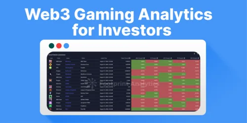 Web3 Gaming Analytics for Investors Hero Image