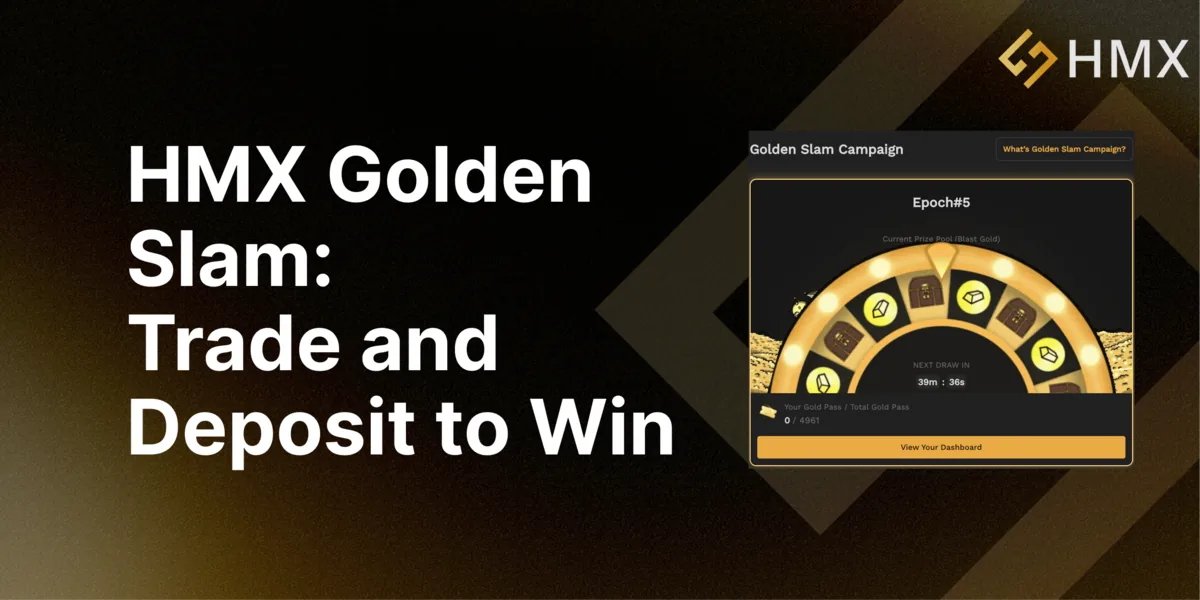 HMX Golden Slam: Trade and Deposit HLP to Win Hero Image