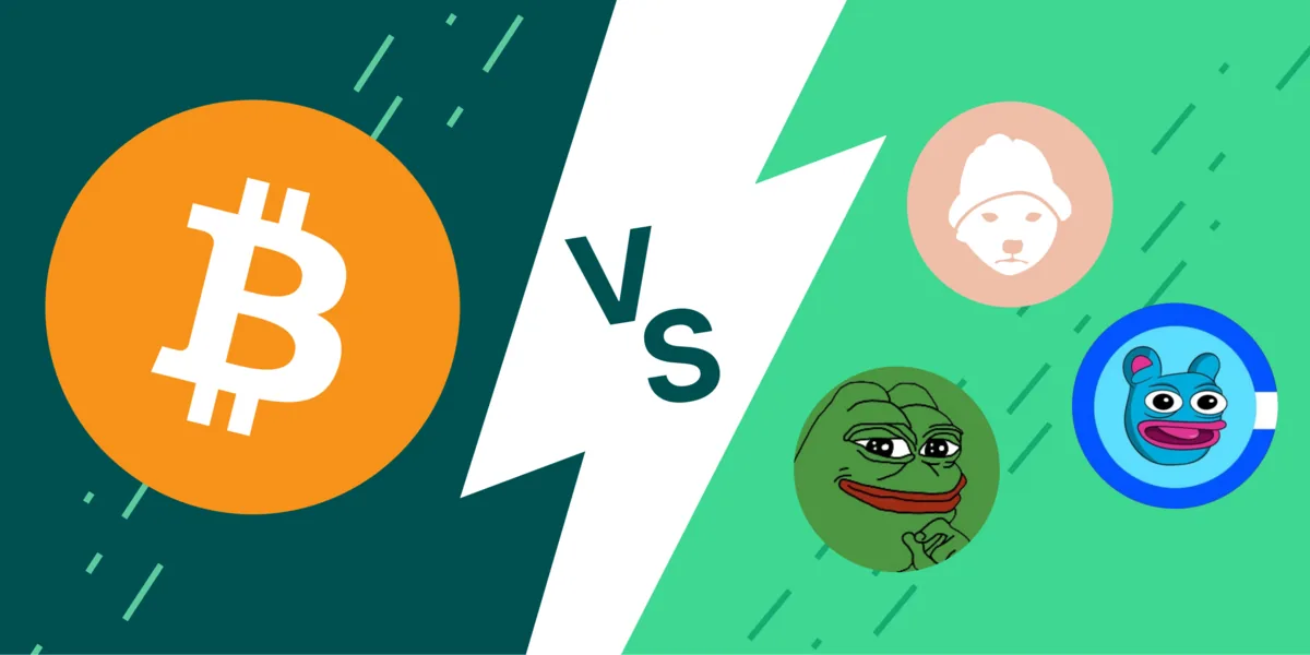 Decoding Cryptocurrency Trends: Bitcoin vs. Meme Coins in the Current Market Hero Image