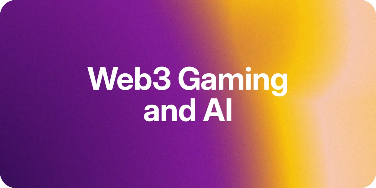 Web3 Gaming and AI Hero Image