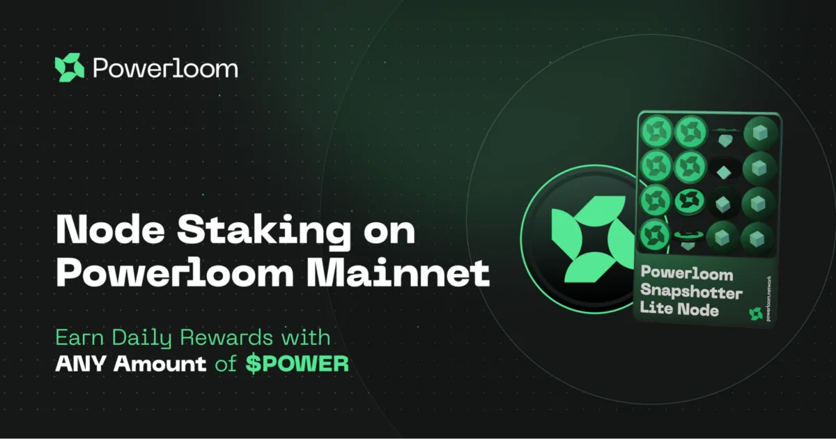 Powerloom Launches Node Staking to Let Anyone Earn Daily Rewards Hero Image