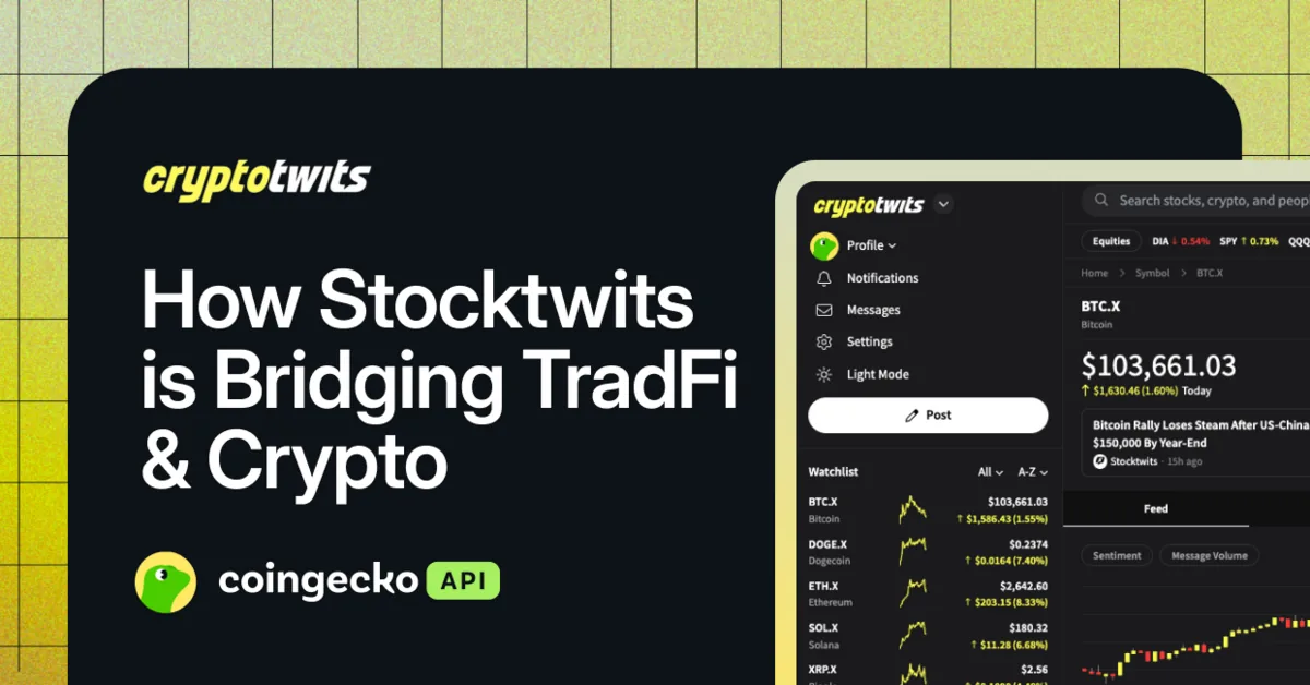How Stocktwits is Bridging TradFi & Crypto with Cryptotwits Hero Image