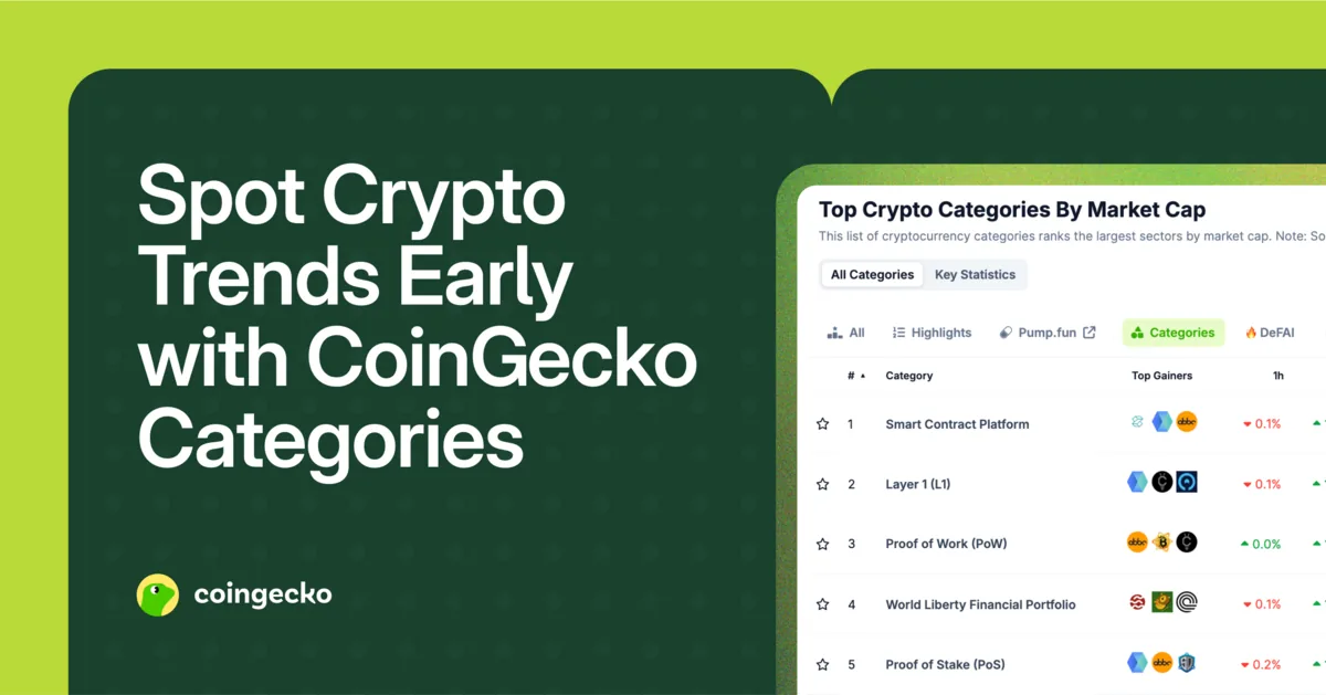 How to Spot Crypto Trends Early Using CoinGecko Categories Hero Image