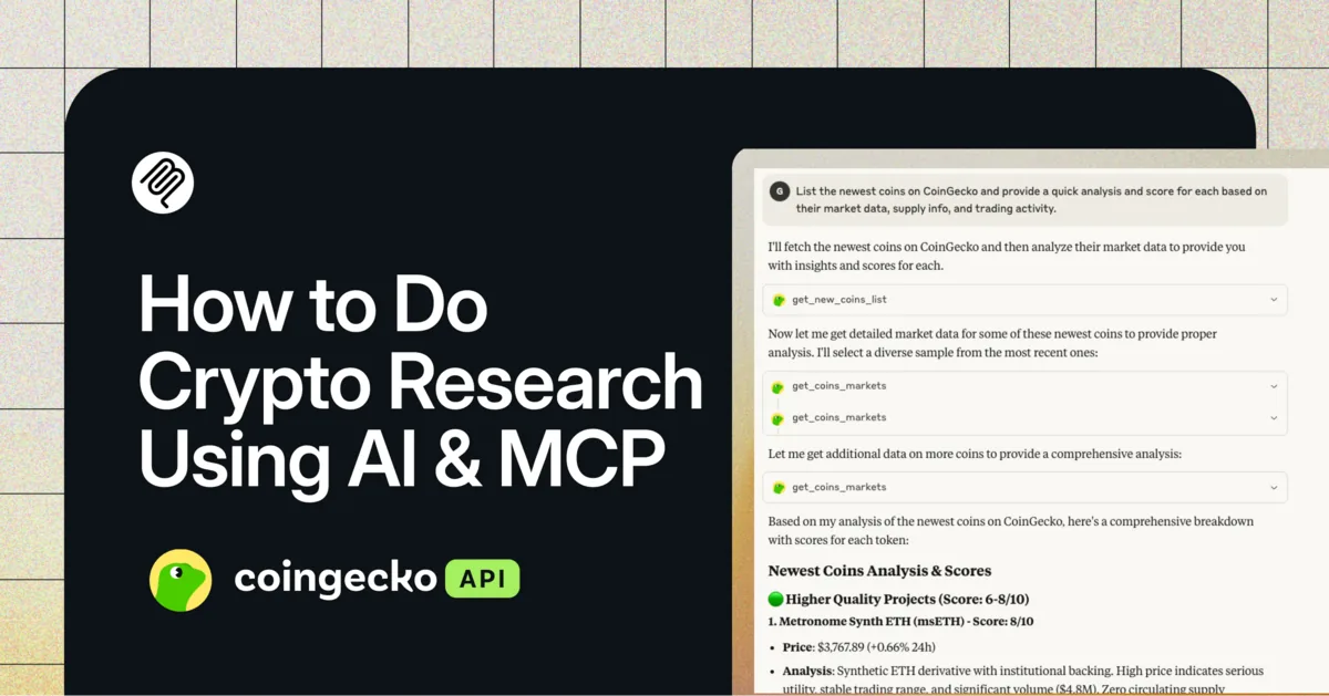 How to Do Crypto Research Using AI & MCP Hero Image