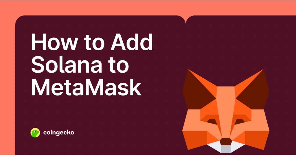How to Add Solana to MetaMask Hero Image