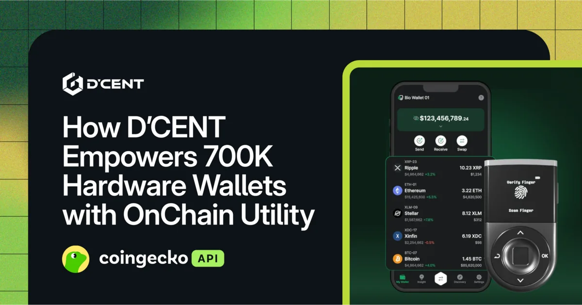 How D’CENT Empowers 700K Hardware Wallets with OnChain Utility Hero Image