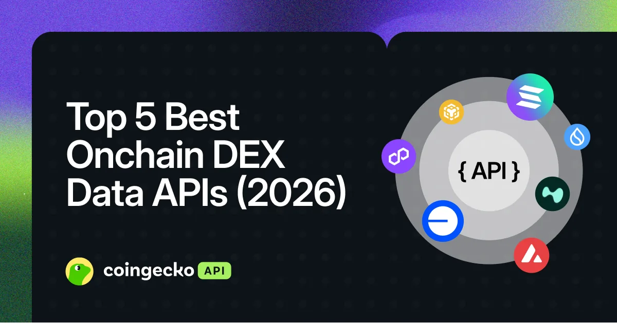 Top 5 Best Onchain DEX Data APIs (2026) Hero Image