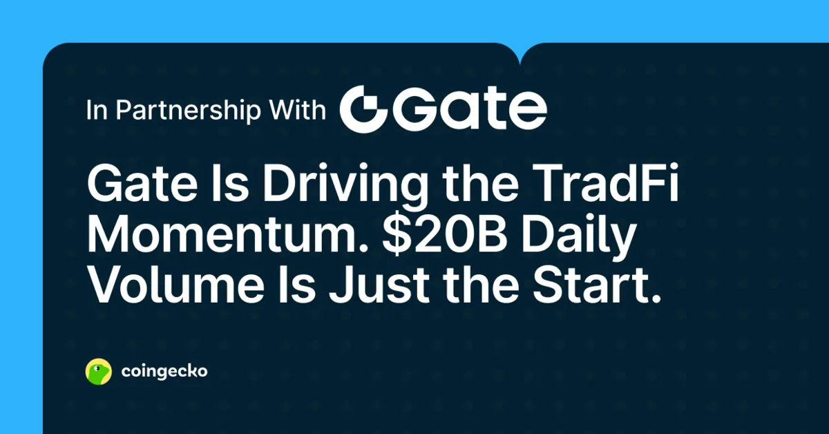 Gate Is Driving the TradFi Momentum. $20B Daily Volume Is Just the Start. Hero Image