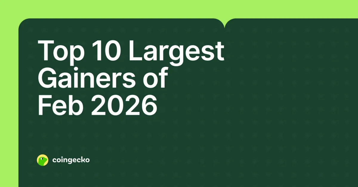 Top 10 Largest Crypto Gainers of February 2026 (UPDATED) Hero Image