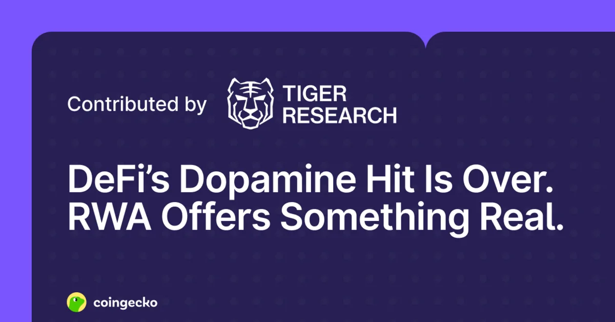 DeFi's Dopamine Hit Is Over. Real-World Assets Offer Something Real. Hero Image