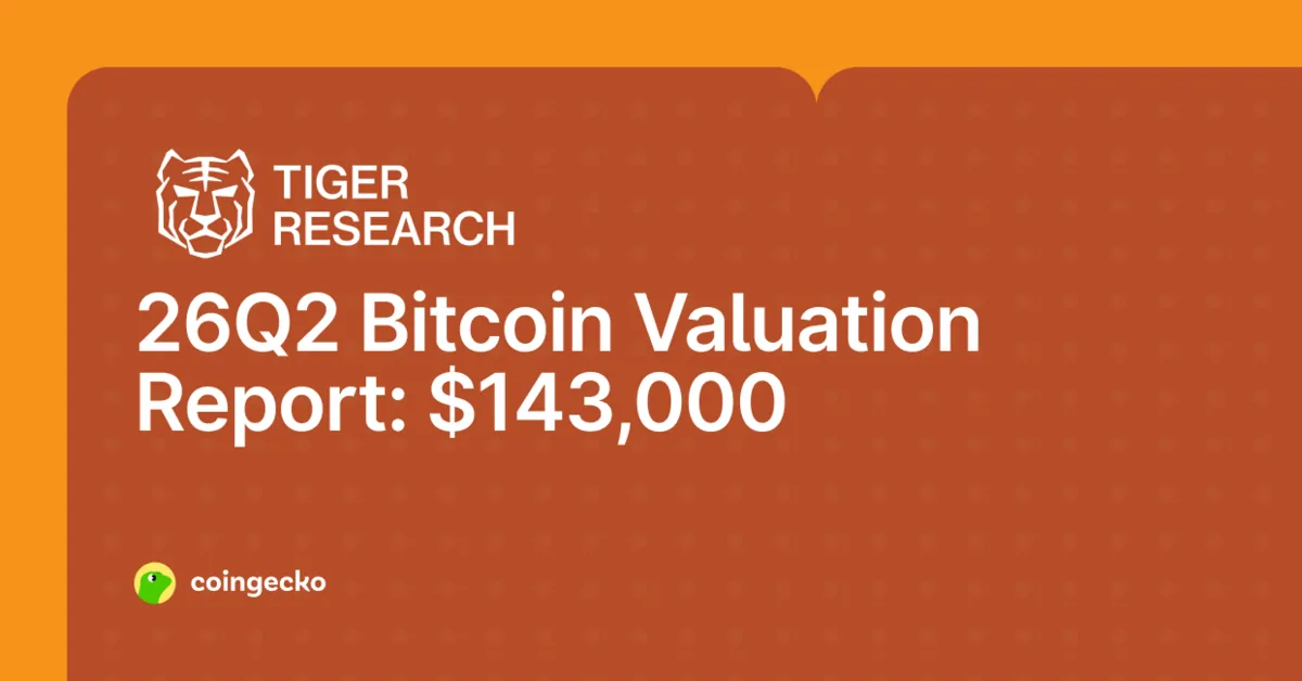 Tiger Research's 2026 Q2 Bitcoin Valuation Report: $143,000 Hero Image
