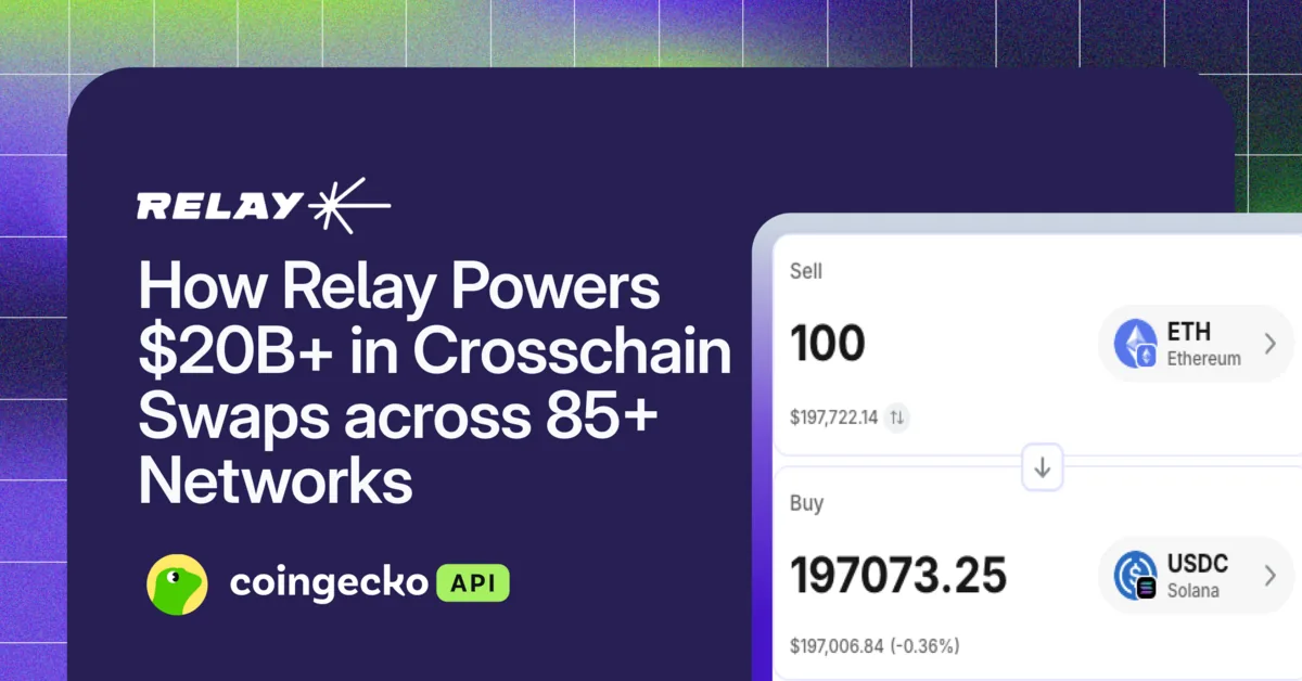How Relay Powers $20B+ in Crosschain Swaps across 85+ Networks Hero Image
