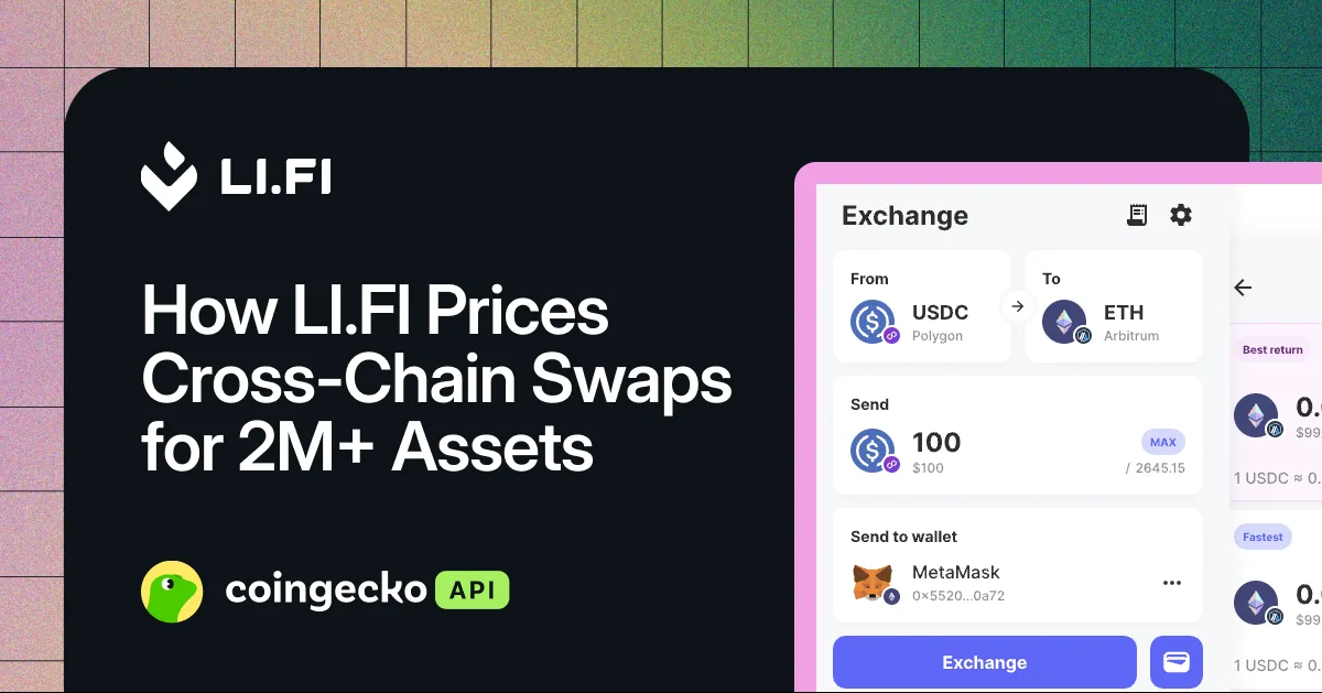 How LI.FI Prices Cross-Chain Swaps for 2M+ Assets Across 40+ Networks Hero Image