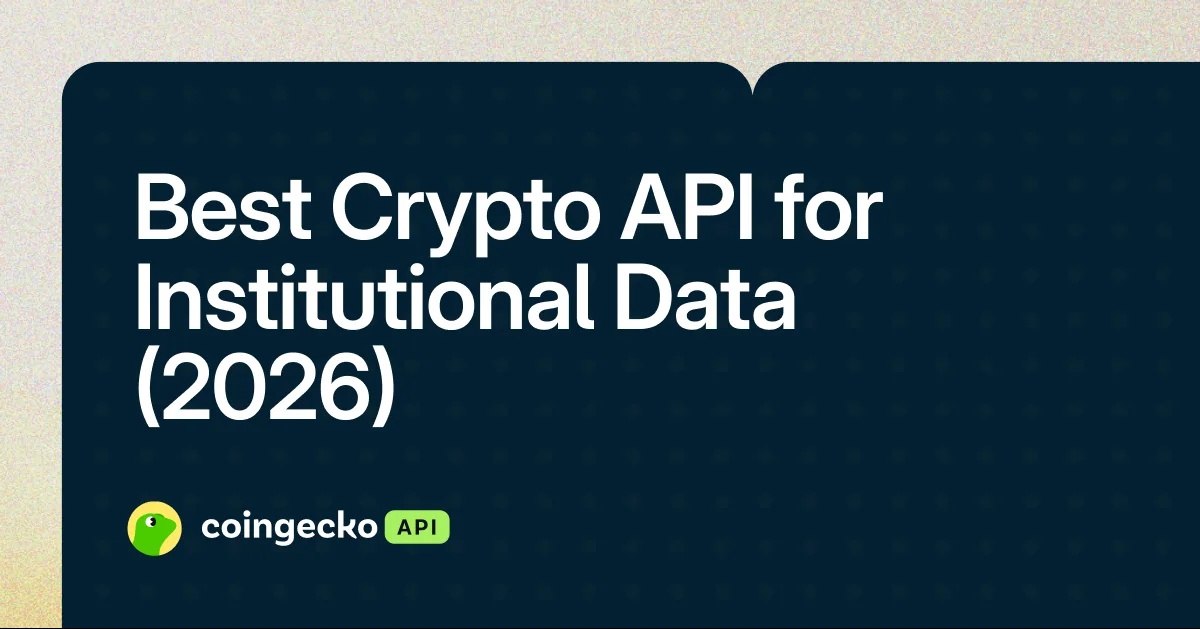 Best Crypto API for Institutional Data in 2026 Hero Image