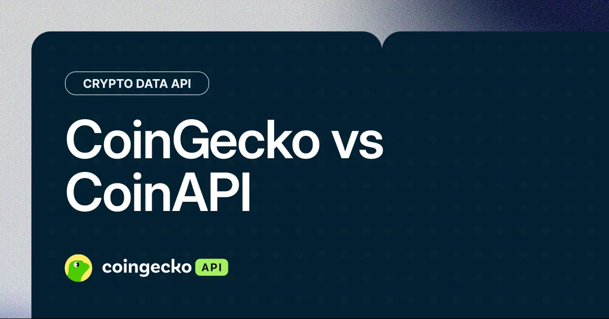 CoinGecko API vs CoinAPI: Which Crypto Data API Is Better? Hero Image